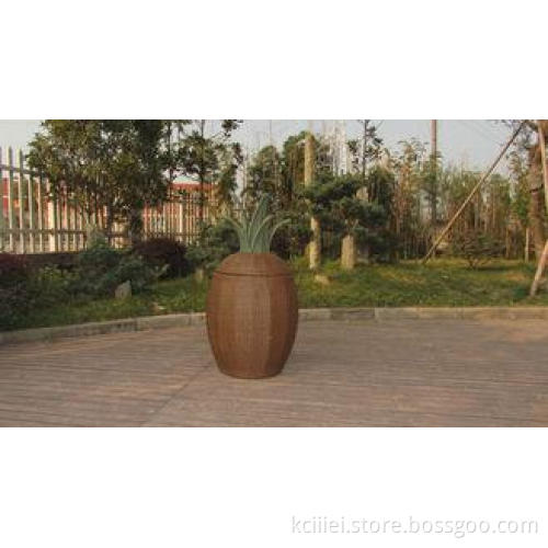 Brown Aluminum Frame and Resin Wicker Storage Box , UV Resi